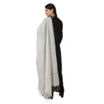 Generic Women's Chanderi Solid Dupatta (White, Length: 2.25 to 2.50 Mtr) - Image 3