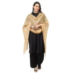 Generic Women's Cotton Embroidered Dupatta (Gold, Length: 2.25 to 2.50 Mtr) - Image 3