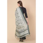 Generic Women's Art Silk Printed Dupatta (Grey, Length: 2.25 to 2.50 Mtr) - Image 5