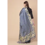 Generic Women's Art Silk Printed Dupatta (Blue, Length: 2.25 to 2.50 Mtr) - Image 2