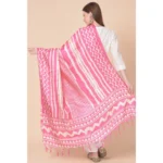 Generic Women's Art Silk Printed Dupatta (Pink, Length: 2.25 to 2.50 Mtr) - Image 5