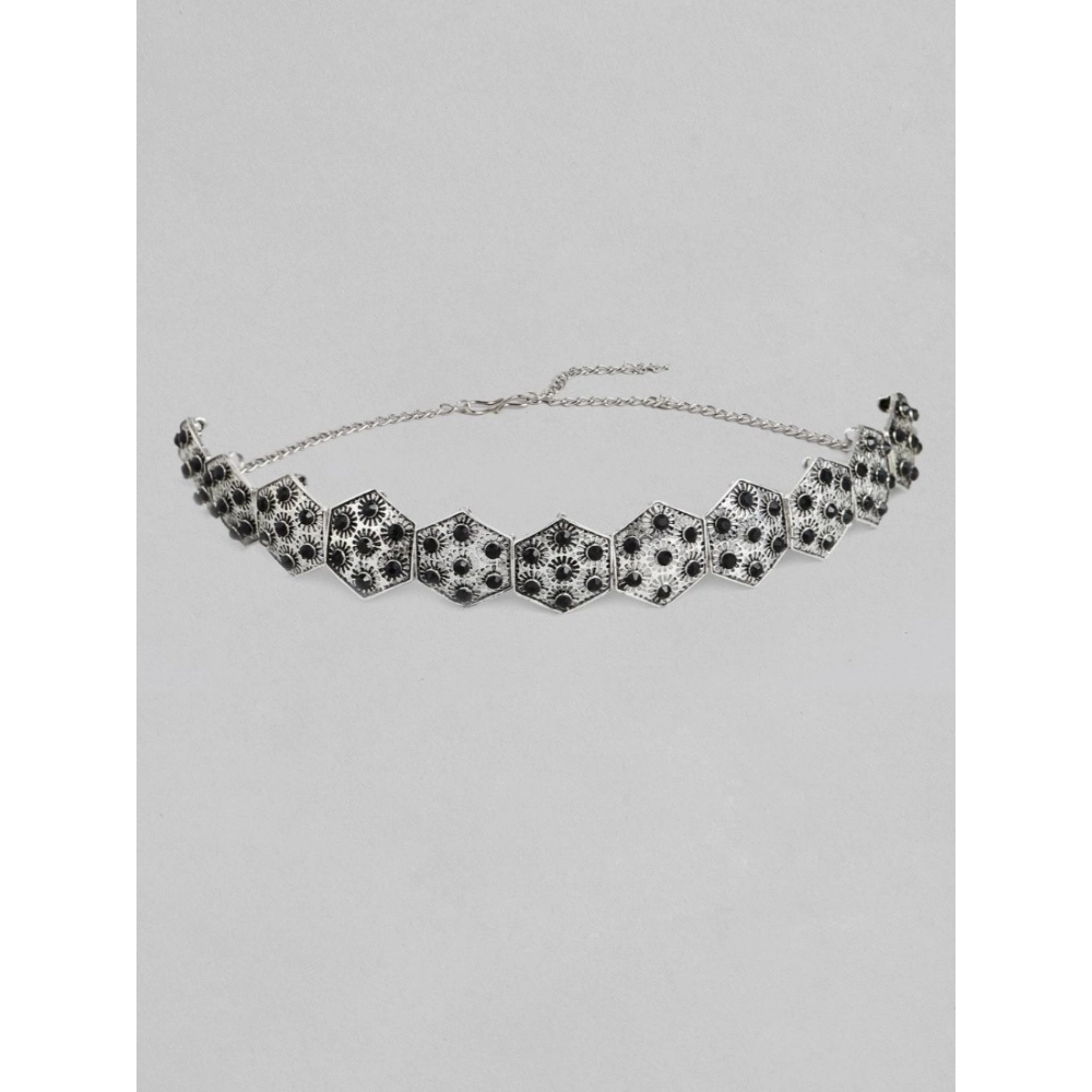 53533250872_90d4f579d5_o_d-1000x1000-1.webp Generic Women's Rose Gold Plated Alloy Choker (Silver & Black) - Image 1