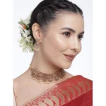 Generic Women's Rose Gold Plated Alloy Necklace & Earings Set (Gold) - Image 3