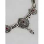 Generic Women's Rose Gold Plated Alloy Necklace & Earings Set (Silver) - Image 2