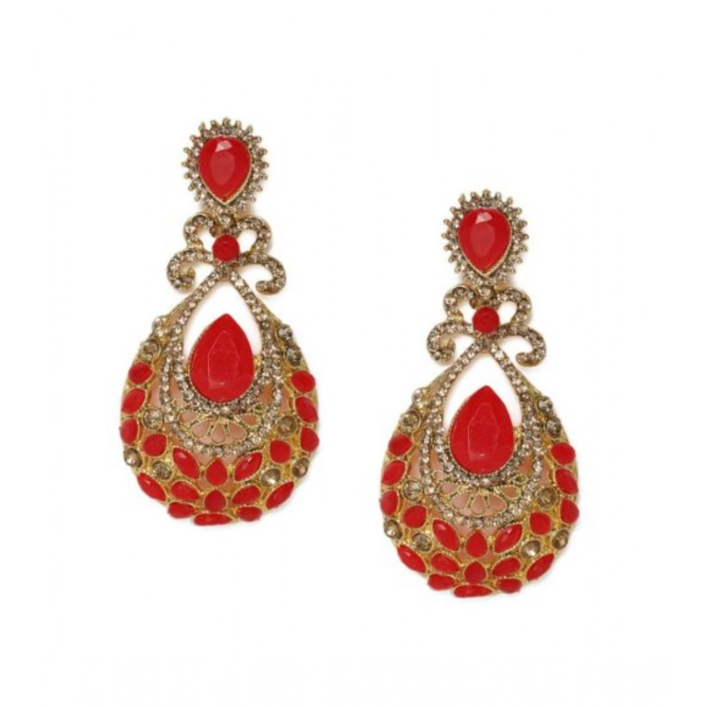 53534121376_8e34be77f0_o_d-1000x1000-1.webp Generic Women's Rose Gold Plated Alloy Earrings (Gold & Red) - Image 1