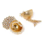 Generic Women's Rose Gold Plated Alloy Earrings (White) - Image 4