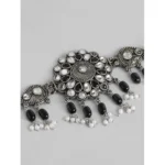 Generic Women's Rose Gold Plated Alloy Necklace & Earings Set (Black) - Image 2