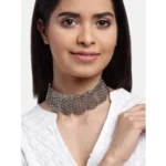 Generic Women's Rose Gold Plated Alloy Choker (Silver) - Image 3