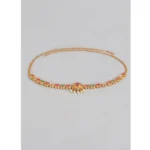 Generic Women's Rose Gold Plated Alloy Hip Belt Kamarband (Red & Green) - Image 5