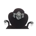 Generic Women's Rose Gold Plated Alloy Necklace & Earings Set (Silver & White) - Image 5