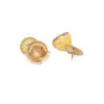 Generic Women's Rose Gold Plated Alloy Earrings (Yellow) - Image 3