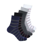 Generic 5 Pairs Men's Casual Cotton Blended Printed Mid-Calf length Socks (Assorted)