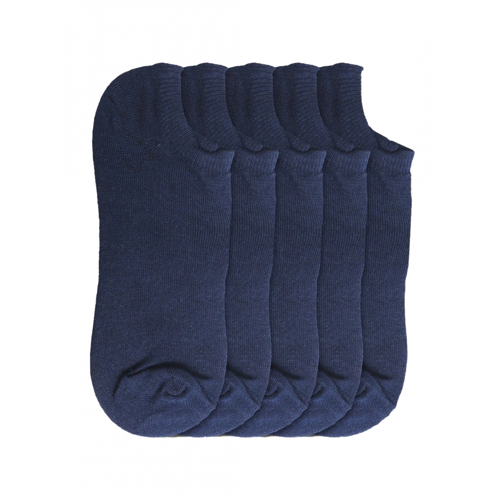 53545162765_95231d420a_o_d-1000x1000-1.webp Generic 5 Pairs Unisex Casual Cotton Blended Solid Ankle length Socks (Navy) - Image 1