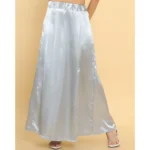 Generic Women's Silk Solid Free Size Petticoat (Grey) - Image 4