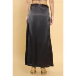 Generic Women's Silk Solid Free Size Petticoat (Black) - Image 2