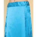 Generic Women's Silk Solid Free Size Petticoat (Blue) - Image 4