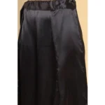 Generic Women's Silk Solid Free Size Petticoat (Black) - Image 5