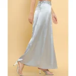 Generic Women's Silk Solid Free Size Petticoat (Grey) - Image 2