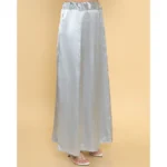 Generic Women's Silk Solid Free Size Petticoat (Grey) - Image 3