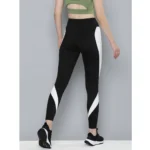 Generic Women's Polyster Solid Sport Leggings (Black & White) - Image 4