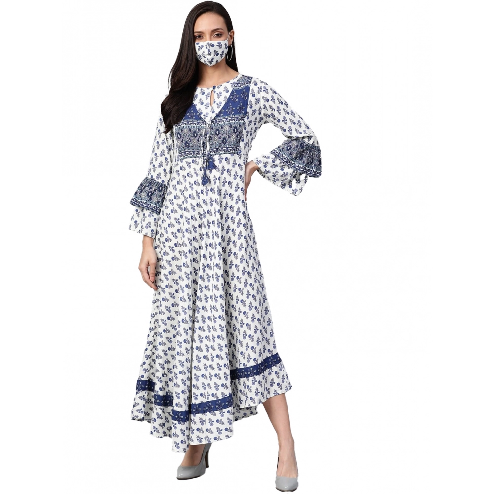 53590617801_fca6fc4639_o_d-1000x1000-1.webp Generic Women's Casual Bell Sleeve Floral Printed Rayon Dress (White & Blue) - Image 1