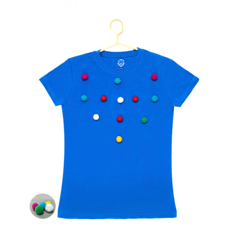 53642212026_7dc03c47be_o_d-1000x1000-1.webp Generic Girl's Casual Short Sleeve Pom Pom Balls Cotton T Shirt (Royal Blue) - Image 1