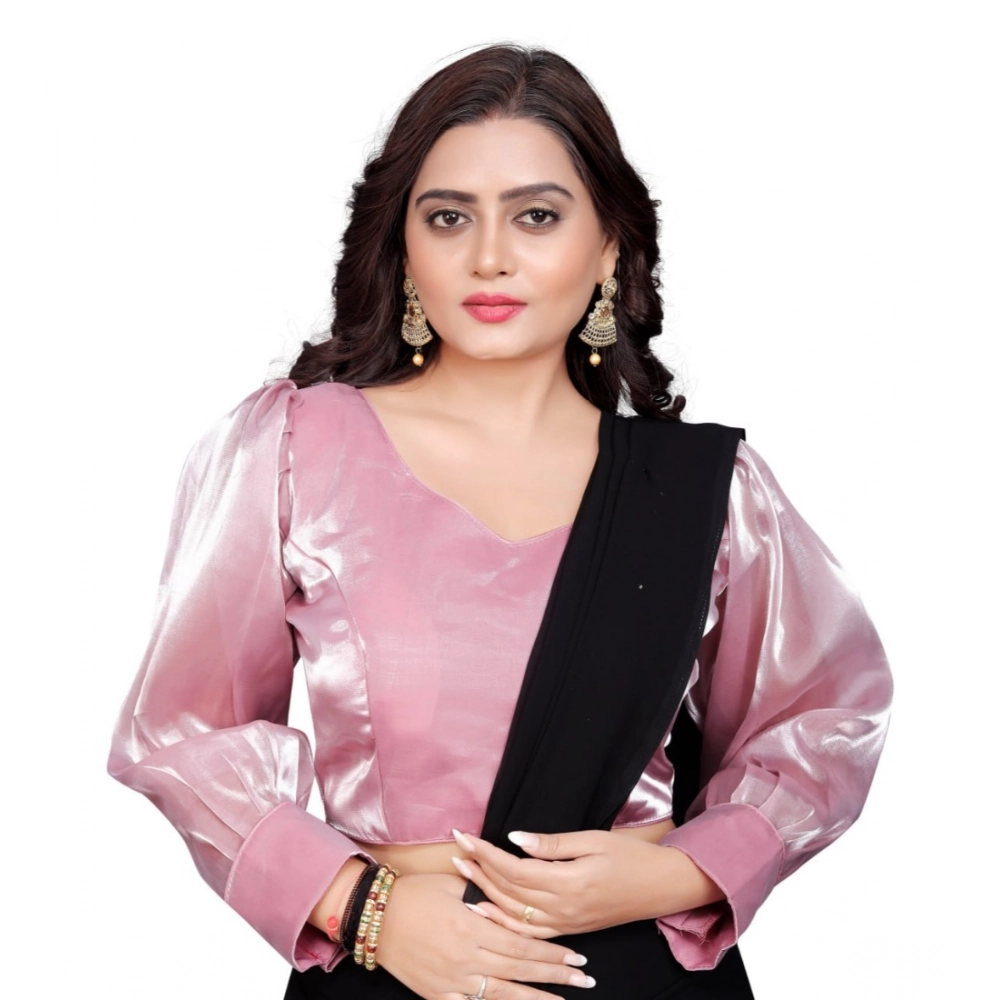 53726849146_2d770165be_o_d-1000x1000-1.webp Generic Women's Organza Plain Readymade Blouse (Baby Pink, Size: Free Size) - Image 1