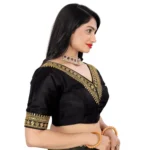 Generic Women's Banglory Embroidery Readymade Blouse (Black, Size: Free Size) - Image 3