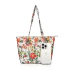 Generic Women's Faux Leather Printed Tote Bag (White Orang) - Image 3