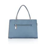 Generic Women's Faux Leather Textured Adjustable Long Belt Handbag (Blue) - Image 4