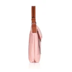 Generic Women's Faux Leather Textured Sling Bag (Pink) - Image 5