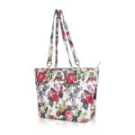 Generic Women's Faux Leather Printed Tote Bag (White Pink) - Image 5