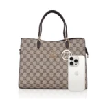 Generic Women's Faux Leather Printed Handbag (Coffee) - Image 2