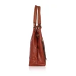 Generic Women's Faux Leather Textured Tote Bag (Brown) - Image 5