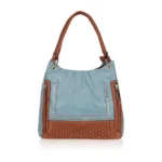 Generic Women's Faux Leather Textured Tote Bag (Grey)