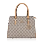 Generic Women's Faux Leather Printed Handbag (Camel)