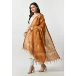 Generic Women's Cotton Printed Dupatta (Rust, Length: Free Size) - Image 3