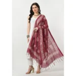 Generic Women's Cotton Printed Dupatta (Levender, Length: Free Size) - Image 2