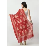 Generic Women's Cotton Printed Dupatta (Red, Length: Free Size) - Image 4