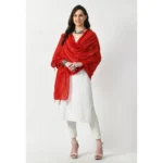 Generic Women's Chanderi Self Design Dupatta (Red, Length: Free Size) - Image 2