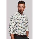 Generic Men's Cotton Blended Printed Full Sleeve Shirt (Multicolor) - Image 4