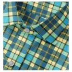 Generic Men's Cotton Blended Checked Full Sleeve Shirt (Green-Yellow) - Image 2