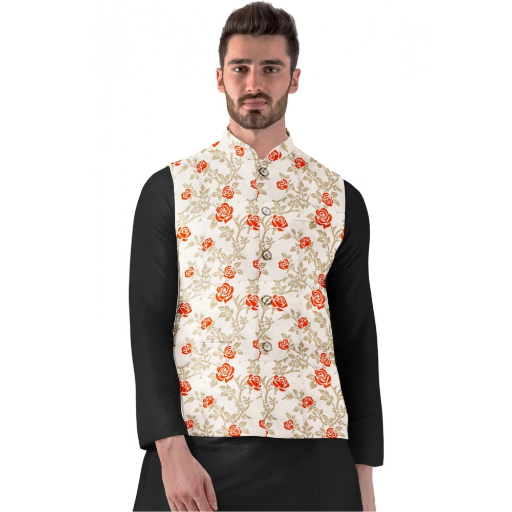 53814262421_32860792d4_o_d-1000x1000-1.webp Generic Men's Jacquard Printed Full Sleeve Waistcoat (Orange-Beige) - Image 1