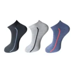 Generic 3_Pair Set Unisex Casual Cotton Solid Ankle Length Socks (Multicolor)