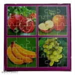 4_Pcs Set  Fruits Puzzle | Cardboard | Educational Toys | 4+ Years - Image 4