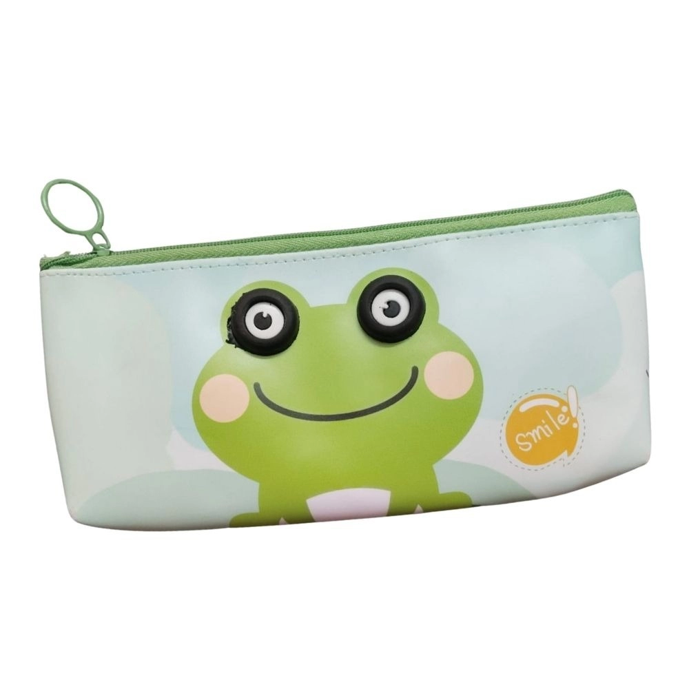 53860353078_c3fd7dce89_o_d-1000x1000-1.webp Pack Of_2 Frog Cartoon Printed Pencil Pouch | Canvas | Stationery | 3+ Years - Image 1