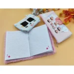 Prezzie Villa 3 in 1 Black Pink Stationery Set for Kids in Multicolor 2 Pouches and 1 Pocket Diary Set | Soft Furr | Stationery | 5+ Years - Image 4