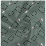 Generic Men's Casual Floral Printed Cotton Blend Unstitched Shirt Fabric 1.6 Mtrs (Grey) - Image 2