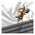 Generic Men's Casual Floral Printed Cotton Blend Unstitched Shirt Fabric 1.6 Mtrs (Grey-White) - Image 2