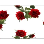 Generic Men's Casual Floral Printed Cotton Blend Unstitched Shirt Fabric 1.6 Mtrs (Red) - Image 2